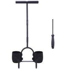 Ohuhu Lawn Aerator Hollow Tine Aerator, Coring 39inch, Black 