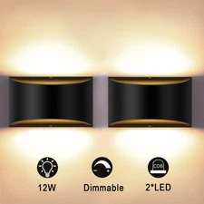 2PCS Dimmable Indoor Wall Sconce Interior Wall Lights Modern LED Wall Sconces