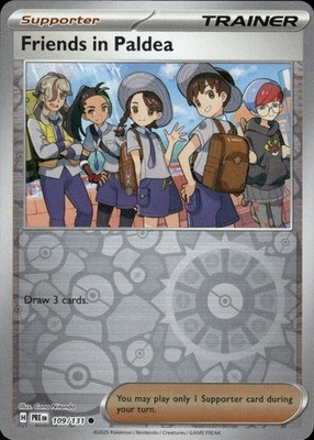 Friends in Paldea - 109/131 SV: Prismatic Evolutions Pokemon Reverse Holo NM