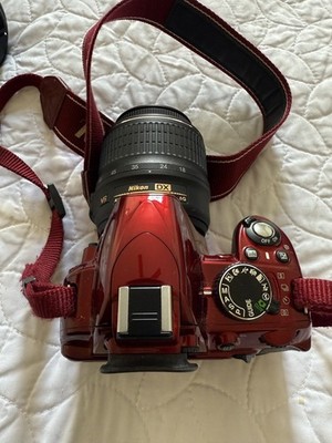 Nikon D3100 Red digital camera, 18-55mm & 55-300mm lenses, battery
