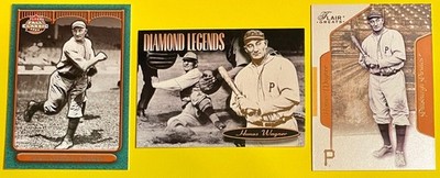 HONUS WAGNER, Pittsburgh Pirates 3-Card Lot, HALL OF FAME, All-Time Great