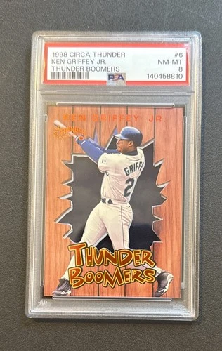 1998 Circa Thunder Ken Griffey Jr Thunder Boomers #6 PSA 8