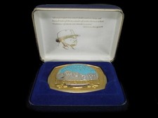 TD11148 NOS VINTAGE 1991 MOUNT RUSHMORE GOLDEN ANNIVERSARY BELT BUCKLE