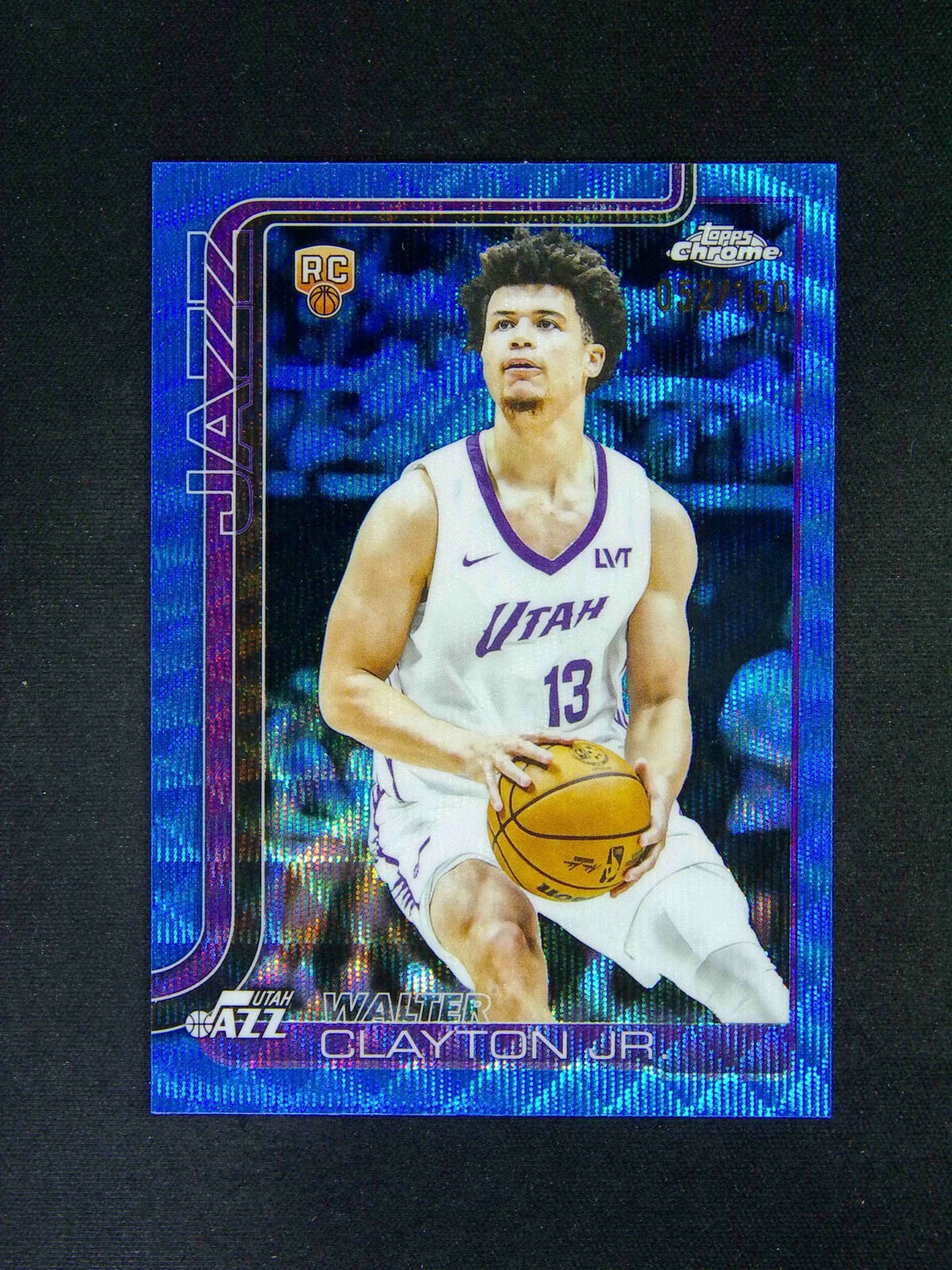 2025-26 Topps Chrome Walter Clayton JR. #268 RC Rookie Wave Blue Refractor /150