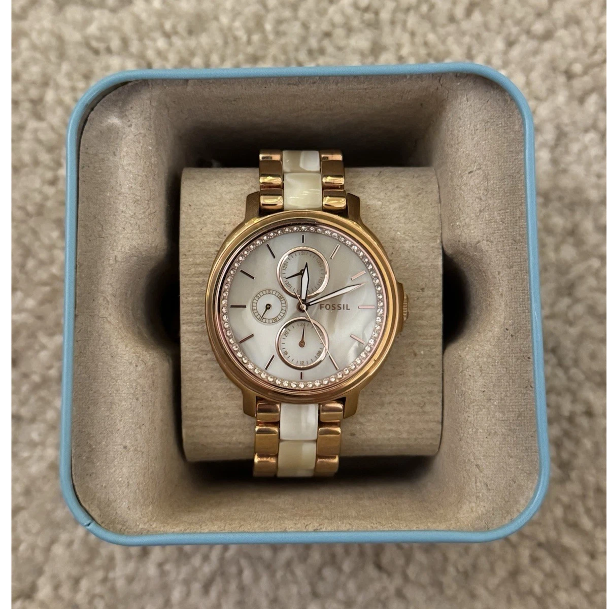 FOSSIL ローズゴールドBQ1108 Fossil Women Rose Gold Band Wristwatches for sale | eBay