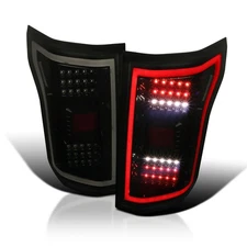 Glossy Black/Smoke Fits 2018-2020 Ford F150 Led Tail Lights Brake Lamps L+R