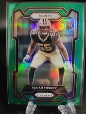2023 Panini Prizm- Rookies Isiah Foskey Green Prizm #373 (RC) Saints