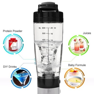 600ml BPA Protein Shaker Vortex Water Bottle Electric Automatic Mixer Smart Cup