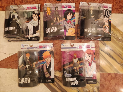 Konvolut 5 Figuren Bleach Ichigo, Orihime, Byakuya, Rukia und Kisuke mit Box