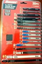 30 Pc T Shank General Purpose Jigsaw Blade Assortment  Wood Metal