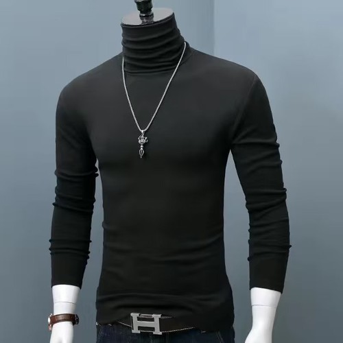 Men's Long Sleeve Turtleneck Base Layer Shirts Winter Thermal Top Undershirts - Picture 7 of 21