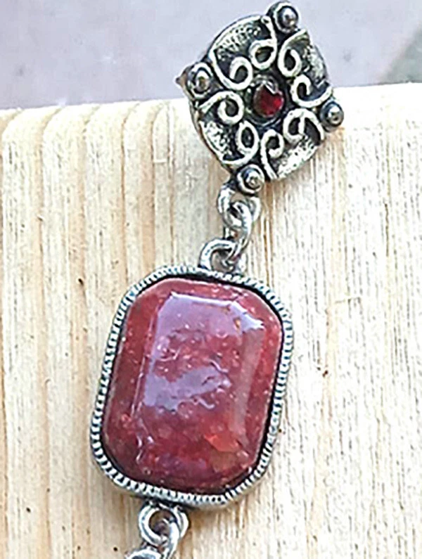 orecchini bijoux donna bambina pendenti con pietre dure originali bigiotteria da - Immagine 3 di 4