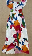 NWOT Desigual Pahoa Floral Maxi Off Shoulder Dress Size XS Beachy Resort