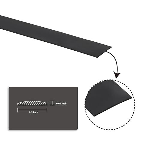 Schwarze Wandleiste abziehen und kleben Verkleidung für Wandspiegel Rahmen, 1/2"x16,4' - Bild 4 von 7