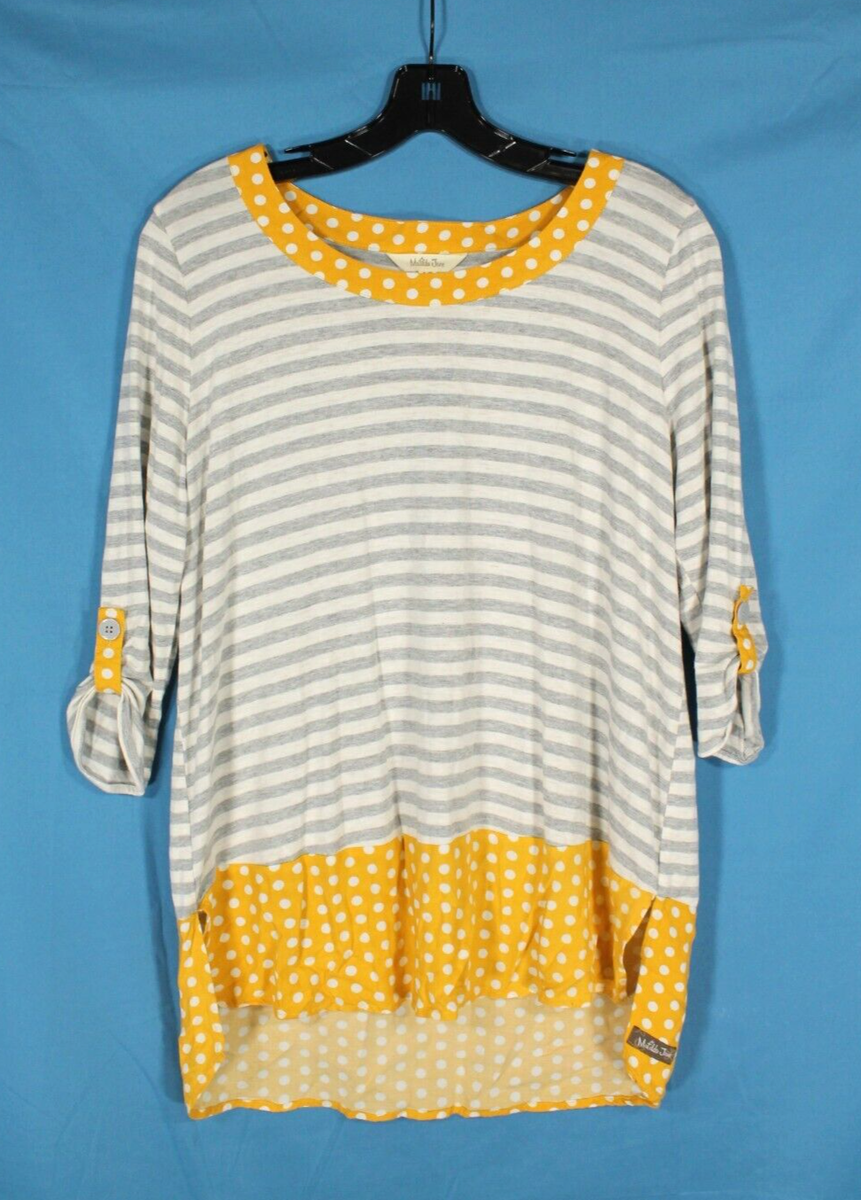 トップス tope cross strap tunic / nylon.b MATILDA JANE Gray/Yellow ONCE UPON A TIME ORACLE Knit Blouse/Tunic