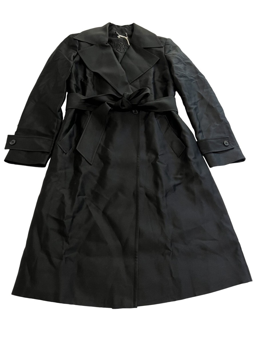 Lilysilk Silk-Wool Mixed Trenchcoat in Black | eBay Lilysilk Silk-Wool Mixed Trenchcoat in Black | eBay