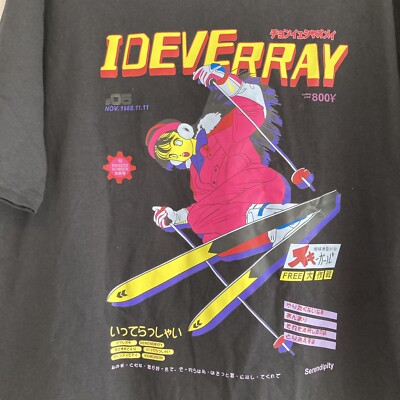 Ideverray Graphic T-shirt Men Adult Size L Black Serendipity