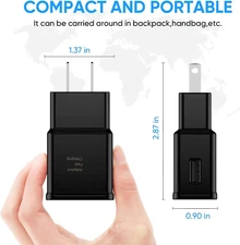 Adaptive Fast Charging USB Wall Plug Charger For Samsung iPhone Galaxy