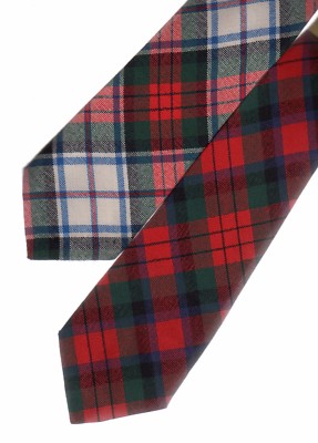Tartan Tie Clan MacDuff Or Pocket Square Scottish Wool Plaid 