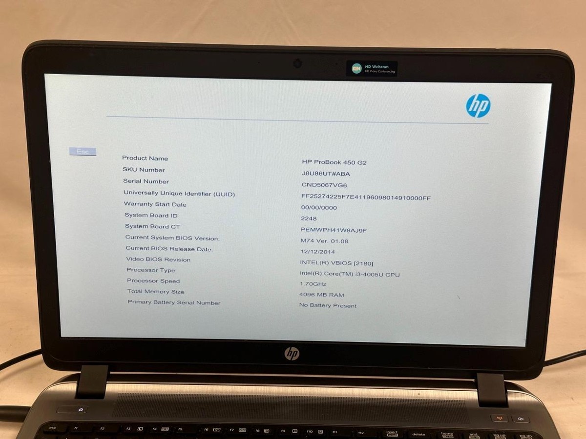 HP ProBook 450 G2i3 4GB 新品SSD240GB DVD-ROM 無線LAN
