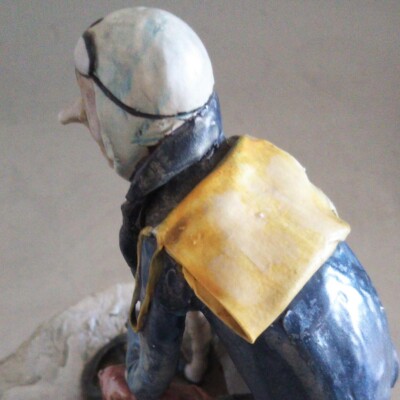 Lo Scricciolo イタリア製 T.Moretto 磁器人形 オブジェ Lo Scricciolo