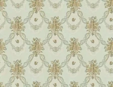 Old Fashioned Trellis Floral Wallpaper - Wallquest - TS71305 - per Double Roll