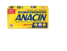 Anacin Fast Pain Relief Pain Reducer Aspirin 300 Tablets