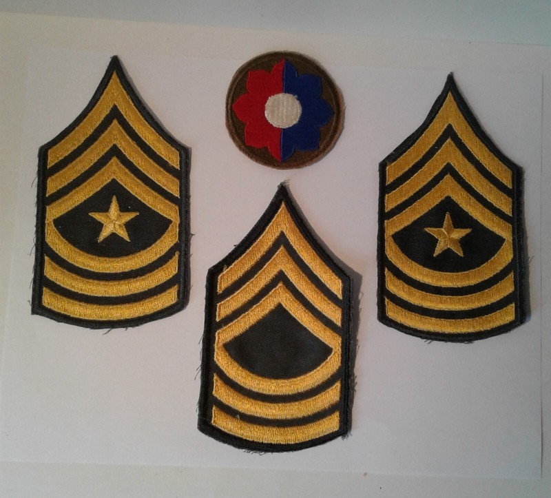 LOT OF 4 MILITARY PATCH STRIPES DRESS GREENS US ARMY