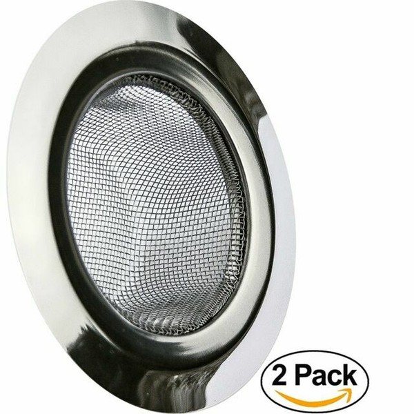 Kitchen Stainless Steel Sink Strainer 2pcs Universal Fine Mesh for Drain Screen for sale online