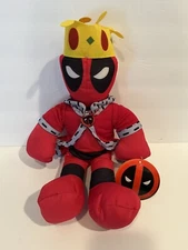 Marvel Deadpool Plush Toy New w/ Tag Crown & Robe