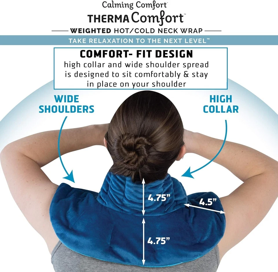 Calming Comfort ThermaComfort Weighted Hot Neck Shoulder Wrap Herbal Aromatherap - Image 4 of 4