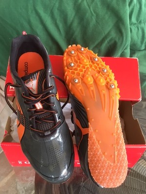 New Puma Complete TFX Sprint 3 Men's Shoes US 11 DRK SHDW/STL GREY/ORANGE/BLK