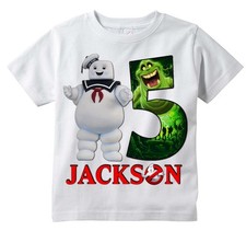 Stay Puft Marshmallow Man Ghostbusters Custom T-shirt PERSONALIZE, Add Name/Age