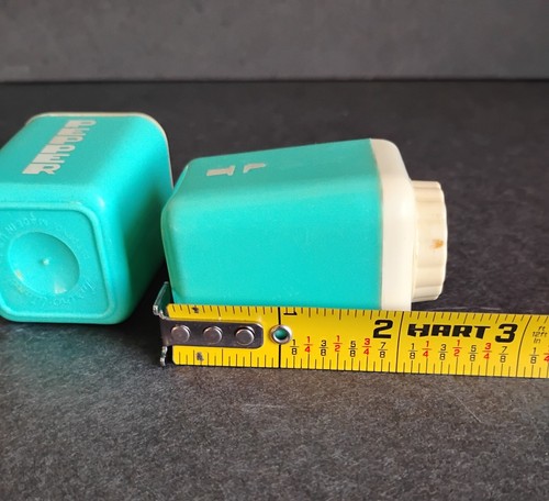 Shaker sale e pepe turchese Lustro Ware vintage anni 50 MCM plastica - Foto 11 di 11