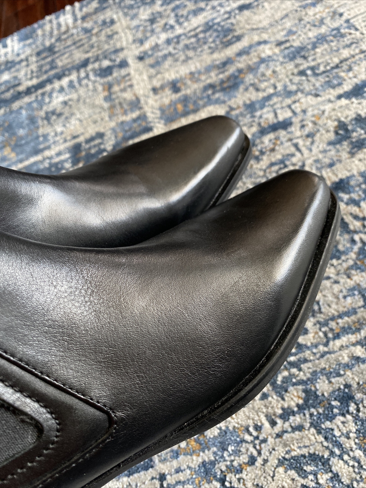 NWT Zara Black Leather Ankle Boots / EU 37 / US 6.5 / Leather, Heel image 7