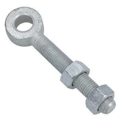 Drehtor lange Augenschrauben Scharnier + Muttern verstellbar verzinkt 16 x 100 mm