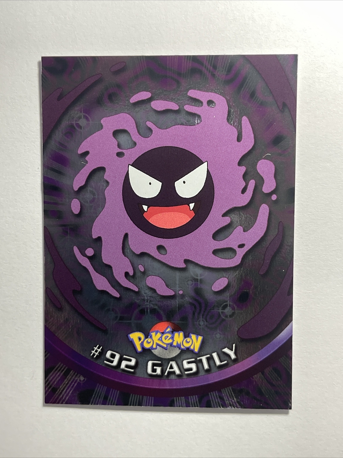 Gastly # 92 - 1999 Pokemon Card Topps Blue Label Holo Foil - LP