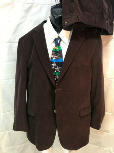 2 Paul Fredrick 2 piece Corduroy suits w/pleated pants - Picture 2 of 12