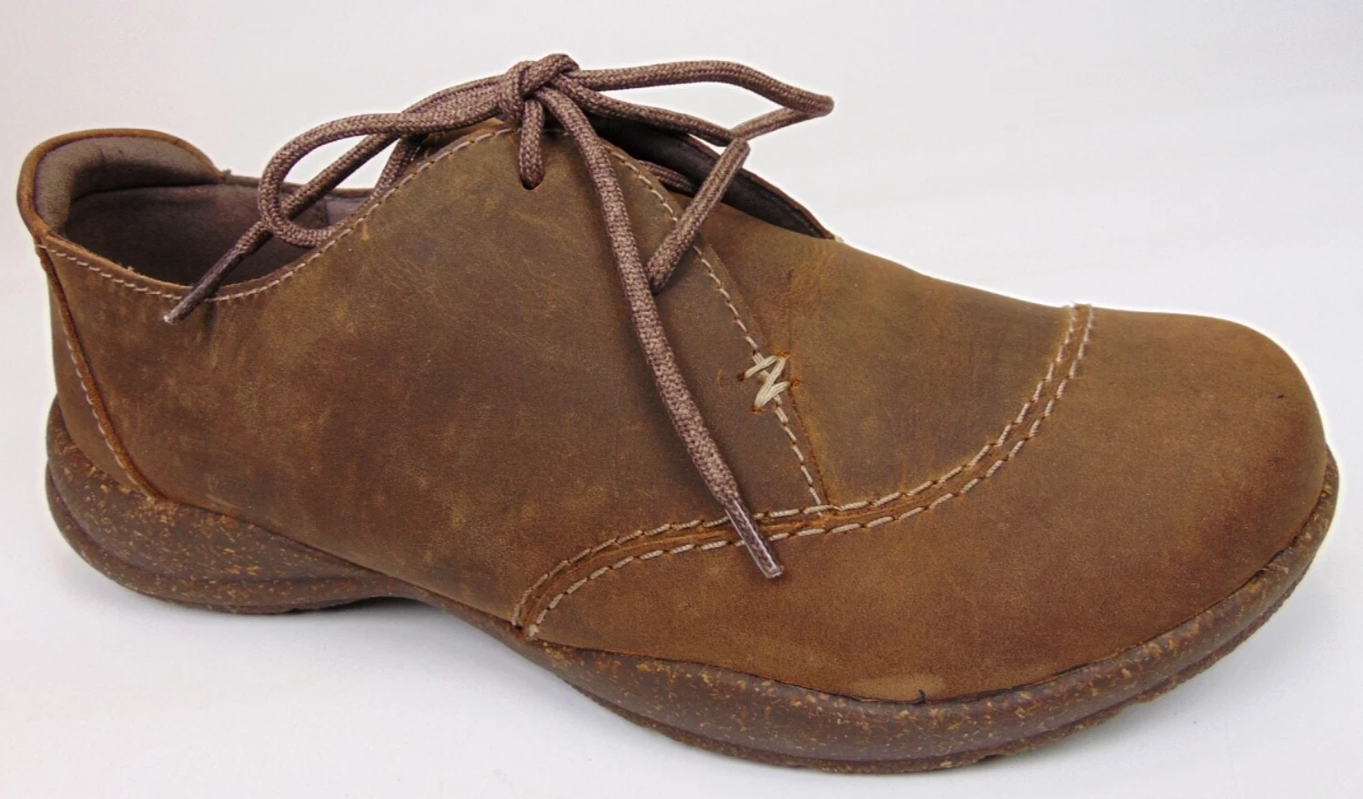 Scarpe casual Clarks da donna Roseville Rio Oxford taglia 8 0 LARGHE pelle tortora scuro