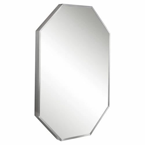 UTTERMOST STUARTSON 9653 OCTAGON VANITY STAINLESS STEEL BRUSHED NICKEL MIRROR - Picture 5 of 5