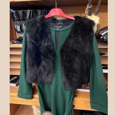 von Hohenstein Fell-Weste Ellen schwarz Langhaar made in Germany hochwertig