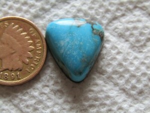 Turquoise Cabochon 10 carat Cab Unknown Origin Web Blue Green Boulder  