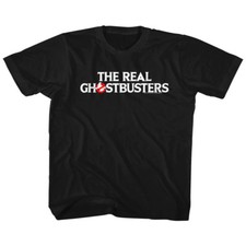 The Real Ghostbusters Kids T-Shirt Logo Black Tee