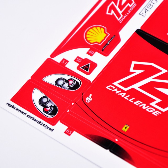 CUSTOM sticker for LEGO 8143 Ferrari F430 Challenge Red Version
