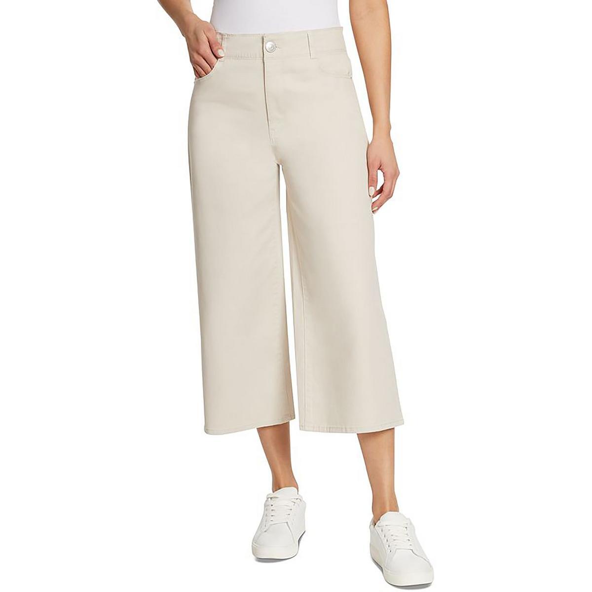 Женские темно-серые укороченные джинсы Gloria Vanderbilt с высокой посадкой и широкими штанинами 14 BHFO 9282