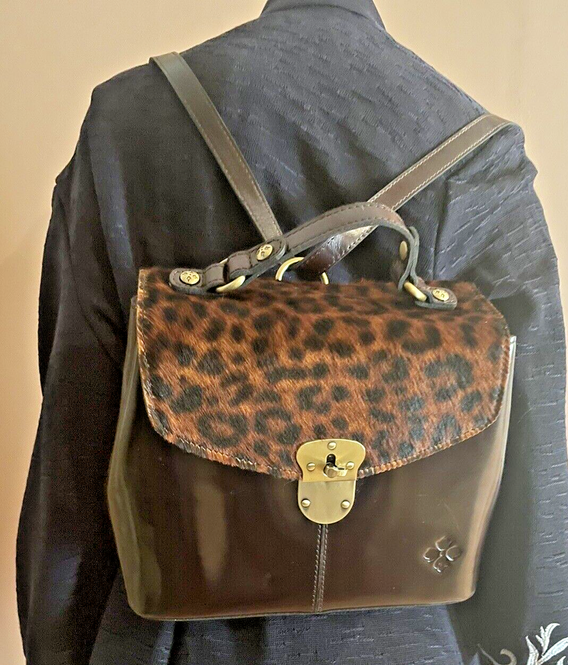 NWOT Patricia Nash Sinclair Leather Convertible Backpack Purse Leopard &dustbag eBay
