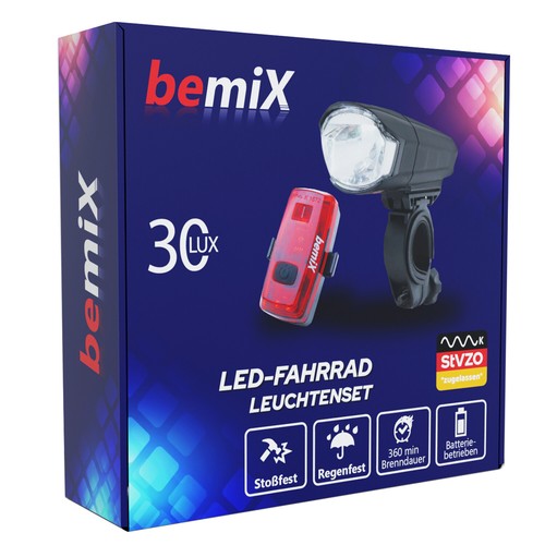 bemiX LED Fahrradlicht Set StVZO NEU LUX Fahrradlampen Set Fahrrad Beleuchtung  - Bild 7 von 7