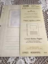 Hallmark Lined Matte Pages for Medium Albums AR1481 4x6 Photo