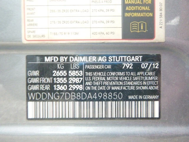 Б/у спидометр датчик подходит: 2013 Mercedes-Benz Mercedes S-класса 216 тип CL550 - Изображение 2 из 4