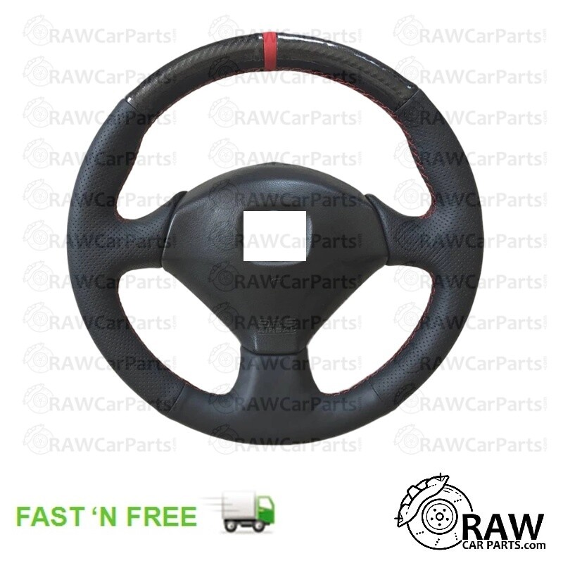 Carbon Leather Steering Wheel Reupholster Cover Kit for Honda Civic